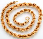 Lovely 14K Yellow Gold 18" Twisted Rope Necklace