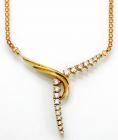 Elegant 14K Yellow Gold and Diamond Necklace