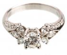 Gorgeous Lady's Platinum and Diamond Ring with 0.75ct Center Diamond