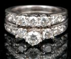 14K White Gold Lady's Total 2Ct. Diamond Wedding Set