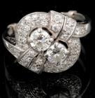 Lady's Lovely Vintage Platinum and Diamond Cocktail Ring