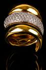 18 Karat Yellow and White Gold Wrap Ring