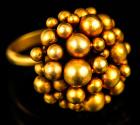 18 Karat Gold, Unique Bead Cluster Ring