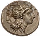 Lucania, Herakleia. Silver Nomos (7.74 g), ca. 390-340 BC Superb EF