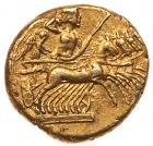 Carthaginian Occupation. Electrum 3/8 Shekel (2.82 g), ca. 216-211 BC EF - 2