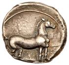 Carthaginian Occupation. Silver 1/4 Shekel (1.77 g), ca. 215-205 BC EF - 2