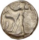 Bruttium, Kaulonia. Silver Nomos (7.63 g), ca. 500-480 BC About EF - 2