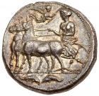 Sicily, Messana. Silver Tetradrachm (16.93 g), ca. 412-408 BC Superb EF