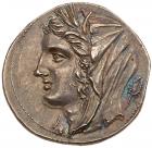 Sicily, Morgantina. The Sikeliotes. Silver 8 Litrai (6.78 g), ca. 214/3-213/2 BC