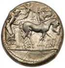 Sicily, Syracuse. Deinomenid Tyranny. Silver Tetradrachm (17.45 g), 485-466 BC S