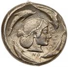Sicily, Syracuse. Deinomenid Tyranny. Silver Tetradrachm (17.45 g), 485-466 BC S - 2