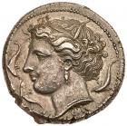 Sicily, Syracuse. Agathokles. Silver Tetradrachm (17.19 g), 317-289 BC EF