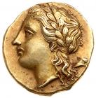 Sicily, Syracuse. Agathokles. Electrum 50 Litrai (3.48 g), 317-289 BC EF