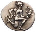 Islands off Thrace, Thasos. Silver Trihemiobol (0.90 g), ca. 412-404 BC Choice V