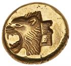 Lesbos, Mytilene. Electrum Hekte (2.54 g), ca. 521-478 BC Nearly Mint State - 2