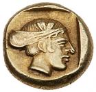 Lesbos, Mytilene. Electrum Hekte (2.57 g), ca. 454-428/7 BC About EF - 2