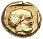 Lesbos, Mytilene. Electrum Hekte (2.55 g), ca. 454-428/7 BC Choice VF - 2