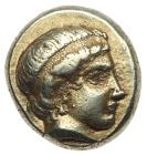 Lesbos, Mytilene. Electrum Hekte (2.52 g), ca. 454-428/7 BC VF