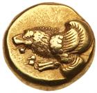 Lesbos, Mytilene. Electrum Hekte (2.49 g), ca. 412-378 BC Choice VF