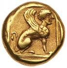 Lesbos, Mytilene. Electrum Hekte (2.49 g), ca. 412-378 BC Choice VF - 2