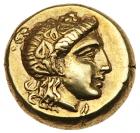 Lesbos, Mytilene. Electrum Hekte (2.56 g), ca. 377-326 BC Nearly Mint State