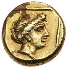 Lesbos, Mytilene. Electrum Hekte (2.54 g), ca. 377-326 BC Superb EF - 2