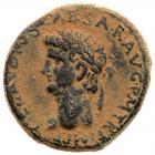 Judaea, Roman Judaea. Claudius, with Britannicus. AE (5.82 g), 41-54 CE EF