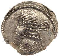 Parthian Kingdom. Vologases I. Silver Drachm (2.86 g), second reign, ca. AD 58-77