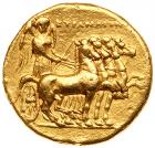 Cyrenaica, Cyrene. Ophellas, Ptolemaic Governor. Gold Stater (8.61 g), first reign, ca. 322-313 BC