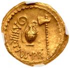 Julius Caesar. Gold Aureus (8.12 g), 46 BC - 2