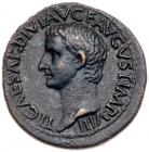 Tiberius. AE As (10.88 g), AD 14-37 EF