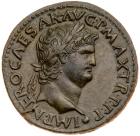 Nero. AE Dupondius (13.54 g), AD 54-68 Superb EF