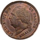 French Colonies. Louis XVIII (1815-24), bronze 5-Centimes 1824-A Essai