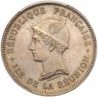 Reunion, copper-nickel 1-Franc, 1896, Paris mint