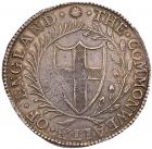 Commonwealth (1649-60), silver Crown, 1656, second 6 struck over 4