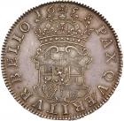 Oliver Cromwell (d.1658), silver Crown, 1658, 8 in date struck over 7 - 2