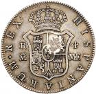 George III (1760-1820), oval countermark upon Spanish Four Reales of King Charles IIII (1788-1808), 1791 MF - 2