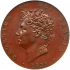 George IV (1820-30), Proof bronzed copper Halfpenny, 1826