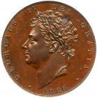 George IV (1820-30), Proof bronzed copper Farthing, 1826