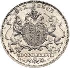 Victoria (1837-1901), Pattern white metal Sixpence, 1887 - 2