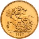 George VI (1936-52), Proof four coin gold Set, 1937, Coronation year, gold Five Pounds, Two Pounds, Sovereign and Half-Sovereign - 2