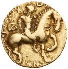 Ancient India, Gupta Empire, Chandragupta II, (380-414). gold Dinar, (7.74 g) VF