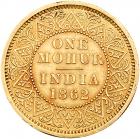 Victoria, gold Mohur, 1862C - 2