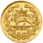 Nasir al-Din Shah (AH1264-1313/1848-1896 AD), gold Medallic 5-Tomans or reward for bravery, AH 1300