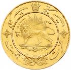 Sultan Ahmad Shah (AH1327-1344/1909-1925 AD), gold Medallic 5-Tomans or reward for valor, AH 1337 - 2