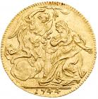 Italian States: Sardinia. Carlo Emanuele III (1730-73), gold Zecchino, 1744, Turin mint - 2