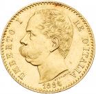 Italy Kingdom, Umberto I (1878-1900), gold 50-Lire, 1884-R, Rome