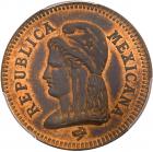 Republic, copper Pattern 2-Centavos 1890, Mexico