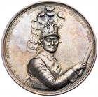 Medal. Silver. 91.5 mm. 255.2 gm. By J.B. Gass. Count Alexey Grigorievich Orlov. Award Medal of the Admiralty Collegium, 1770.