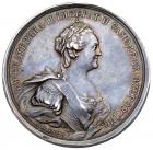 Medal. Silver. 52.5 mm. By S. Yudin. Peace with Turkey, 1774. Choice EF